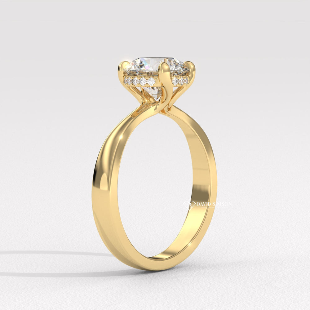 Round tension set engagement ring, Round split shank engagement ring, Round channel set engagement ring, Round unique engagement ring, Round traditional engagement ring, Round minimalist engagement ring, Round delicate engagement ring,