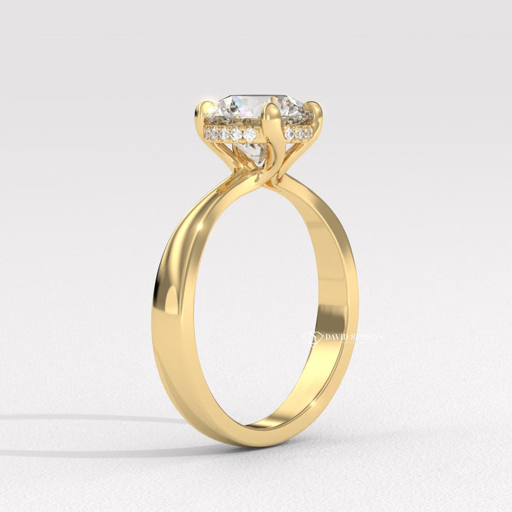 Round tension set engagement ring, Round split shank engagement ring, Round channel set engagement ring, Round unique engagement ring, Round traditional engagement ring, Round minimalist engagement ring, Round delicate engagement ring,