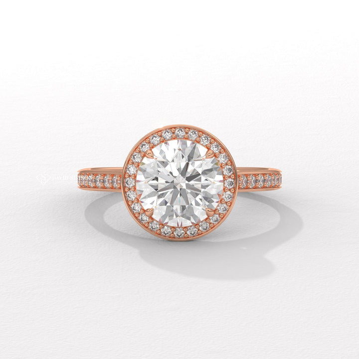 Round engraved engagement ring, Round halo diamond engagement ring, Round solitaire diamond engagement ring, Round unique diamond engagement ring, Round custom diamond engagement ring,