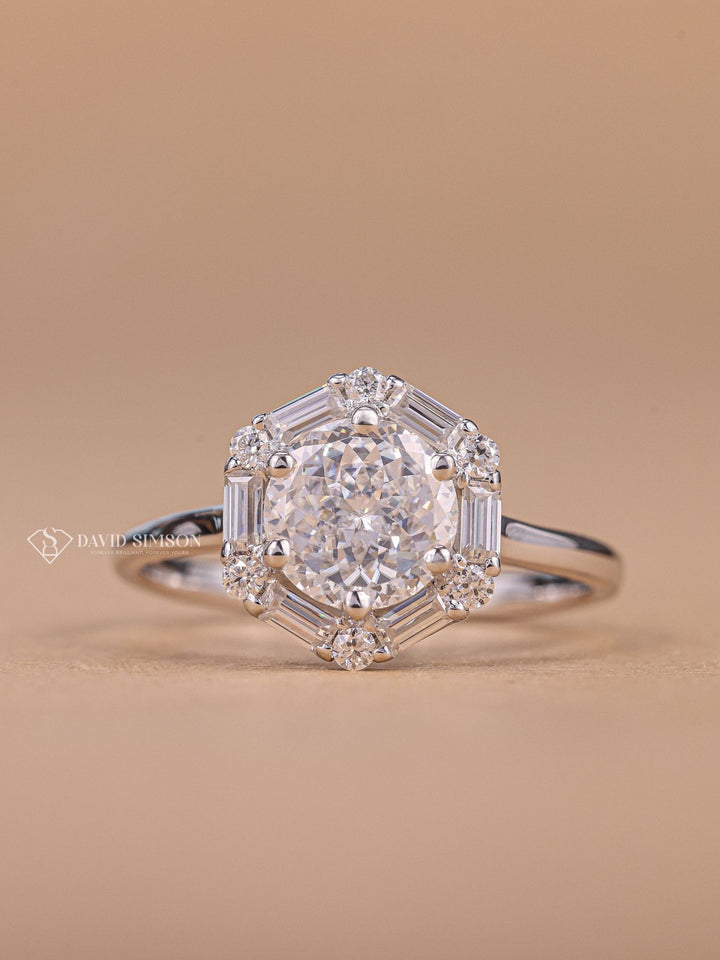 Round delicate engagement ring, Round timeless engagement ring, Round elegant engagement ring, Round whimsical engagement ring, Round glamorous engagement ring, Round sophisticated engagement ring, Round trendy engagement ring,