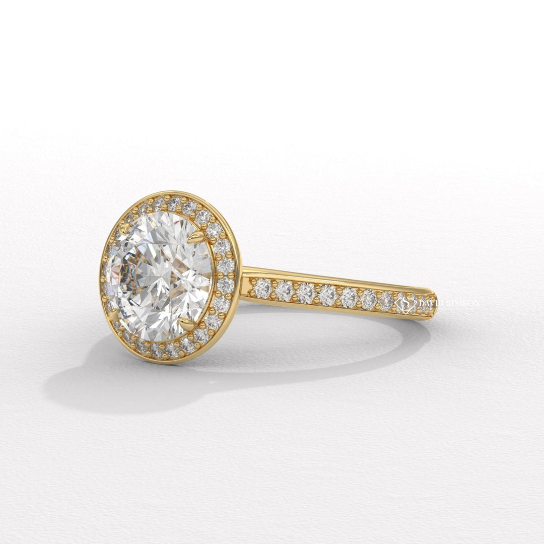 Round tension set engagement ring, Round split shank engagement ring, Round channel set engagement ring, Round unique engagement ring, Round traditional engagement ring,