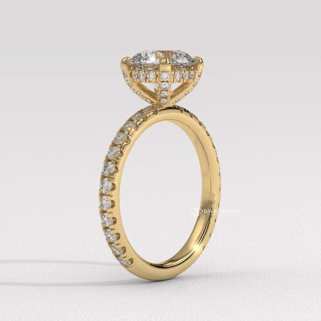 Round antique diamond engagement ring, Round modern diamond engagement ring, Round traditional diamond engagement ring, Round halo diamond engagement ring, 
