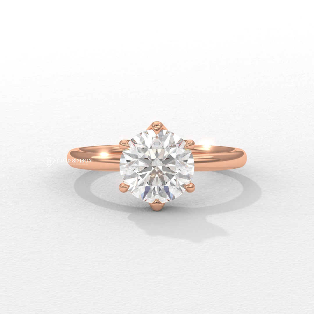 engagement ring, Round certified diamond engagement ring, Round vintage diamond engagement ring, Round antique diamond engagement ring, Round modern 