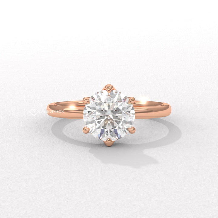 engagement ring, Round certified diamond engagement ring, Round vintage diamond engagement ring, Round antique diamond engagement ring, Round modern 