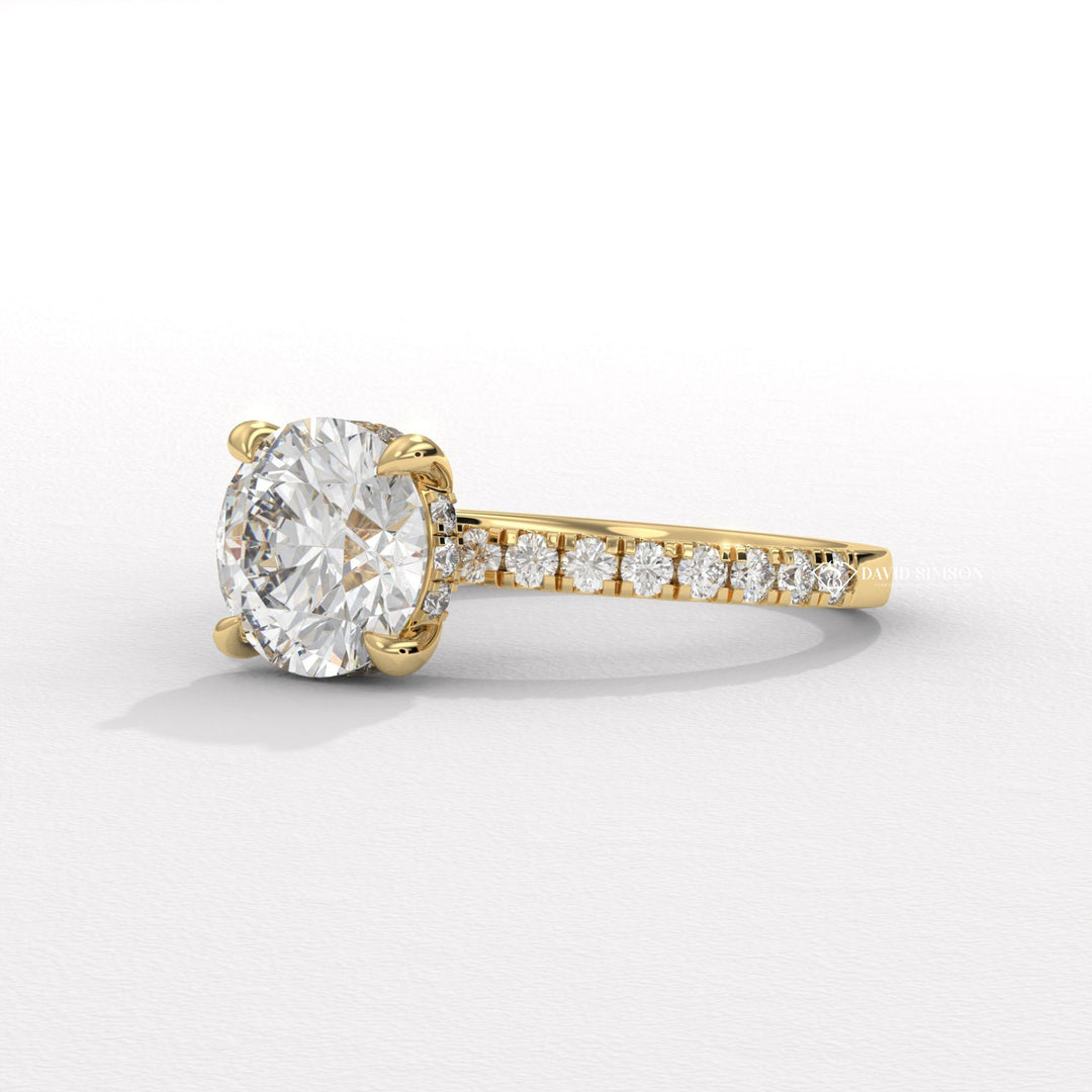 Round whimsical engagement ring, Round glamorous engagement ring, Round sophisticated engagement ring, Round trendy engagement ring, Round fashionable engagement ring, 