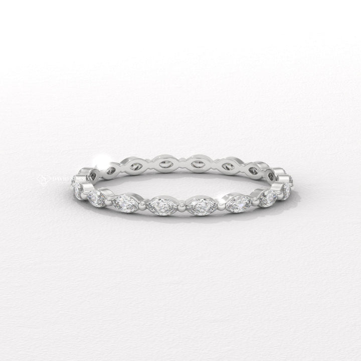 Marquise Wedding Band
Shared Prong Setting
Prong Set Eternity
Unique Wedding Band