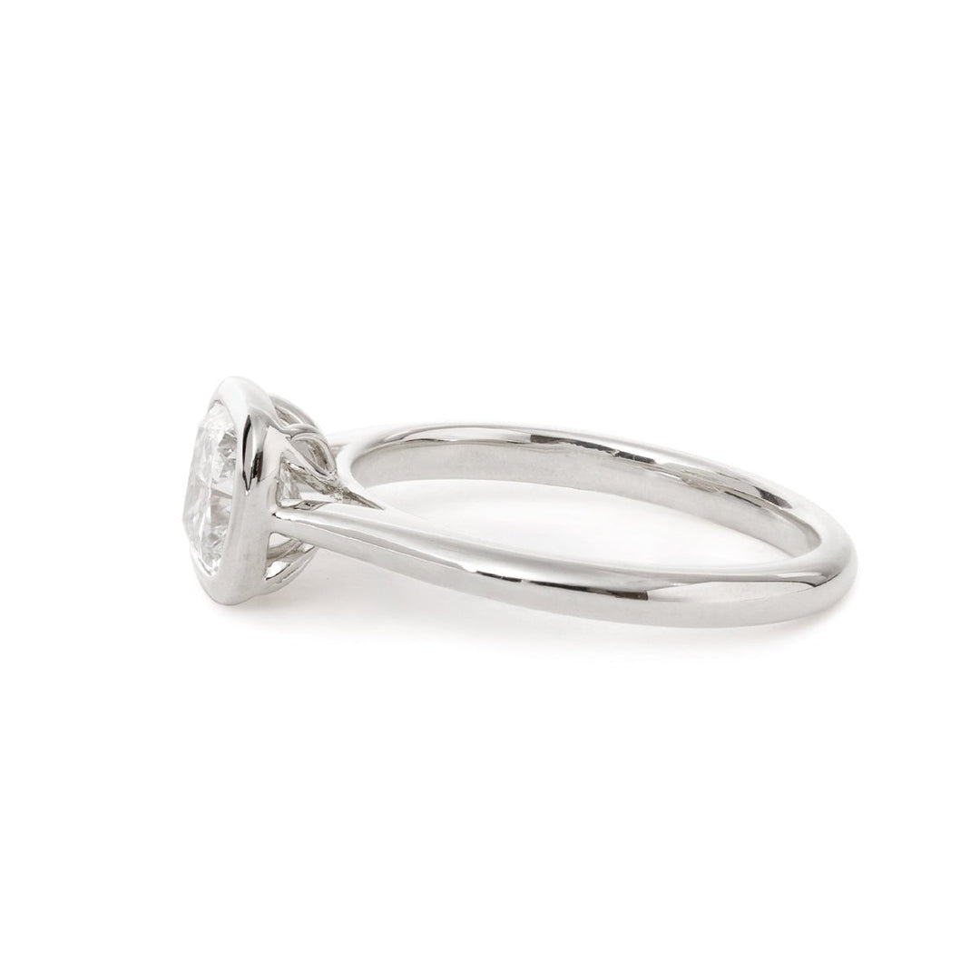 Sleek Cushion Cut Bezel Ring

