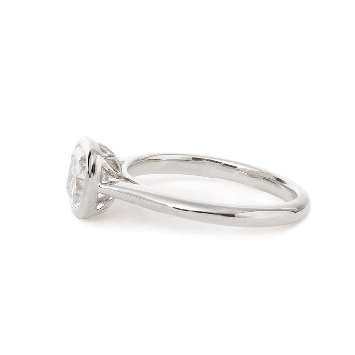 Sleek Cushion Cut Bezel Ring
