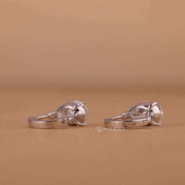 Anniversary Moissanite Gift
Handcrafted Moissanite Hoops
Large Pear Moissanite Hoops
