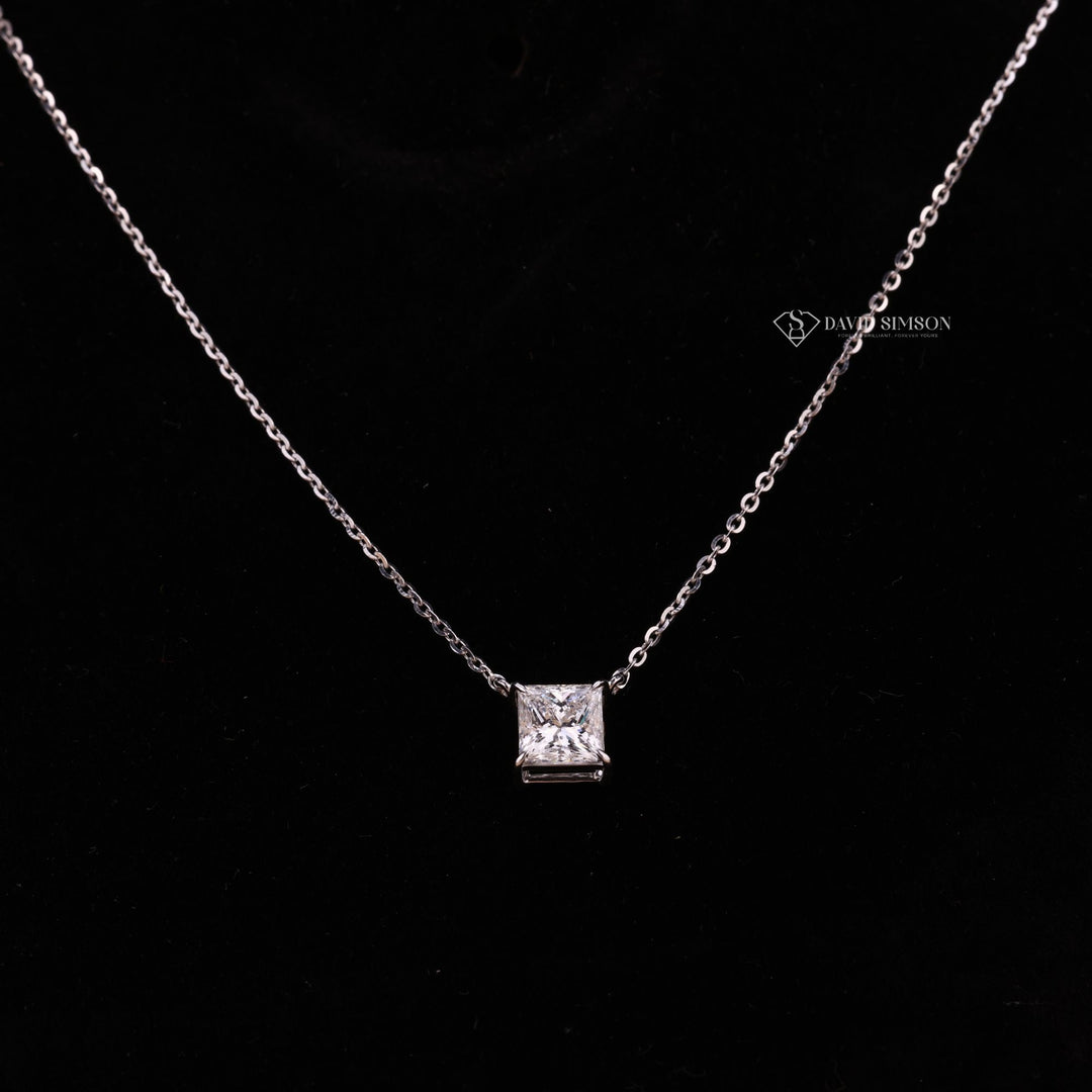 Princess Cut Necklace
18K White Gold Pendant
Solitaire Diamond Necklace
Princess Cut Solitaire
White Gold Solitaire