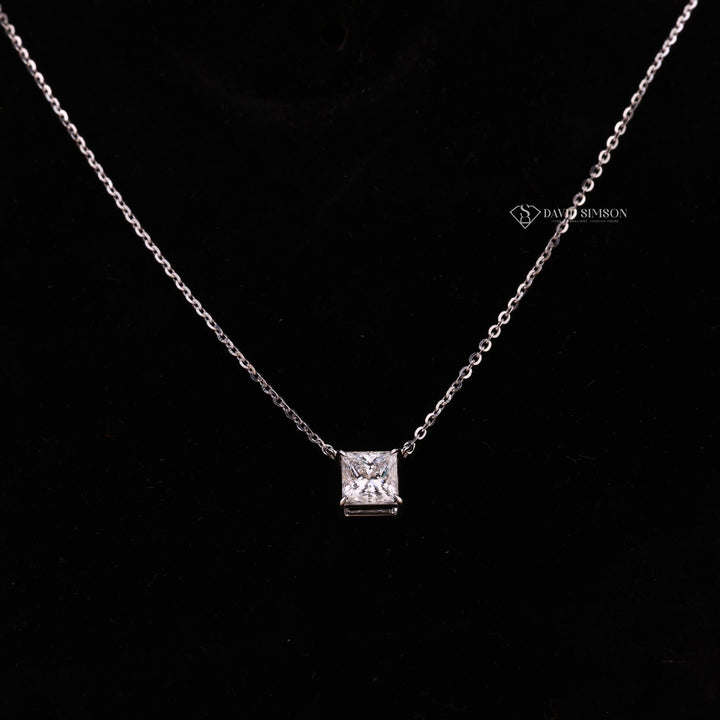 Princess Cut Necklace
18K White Gold Pendant
Solitaire Diamond Necklace
Princess Cut Solitaire
White Gold Solitaire