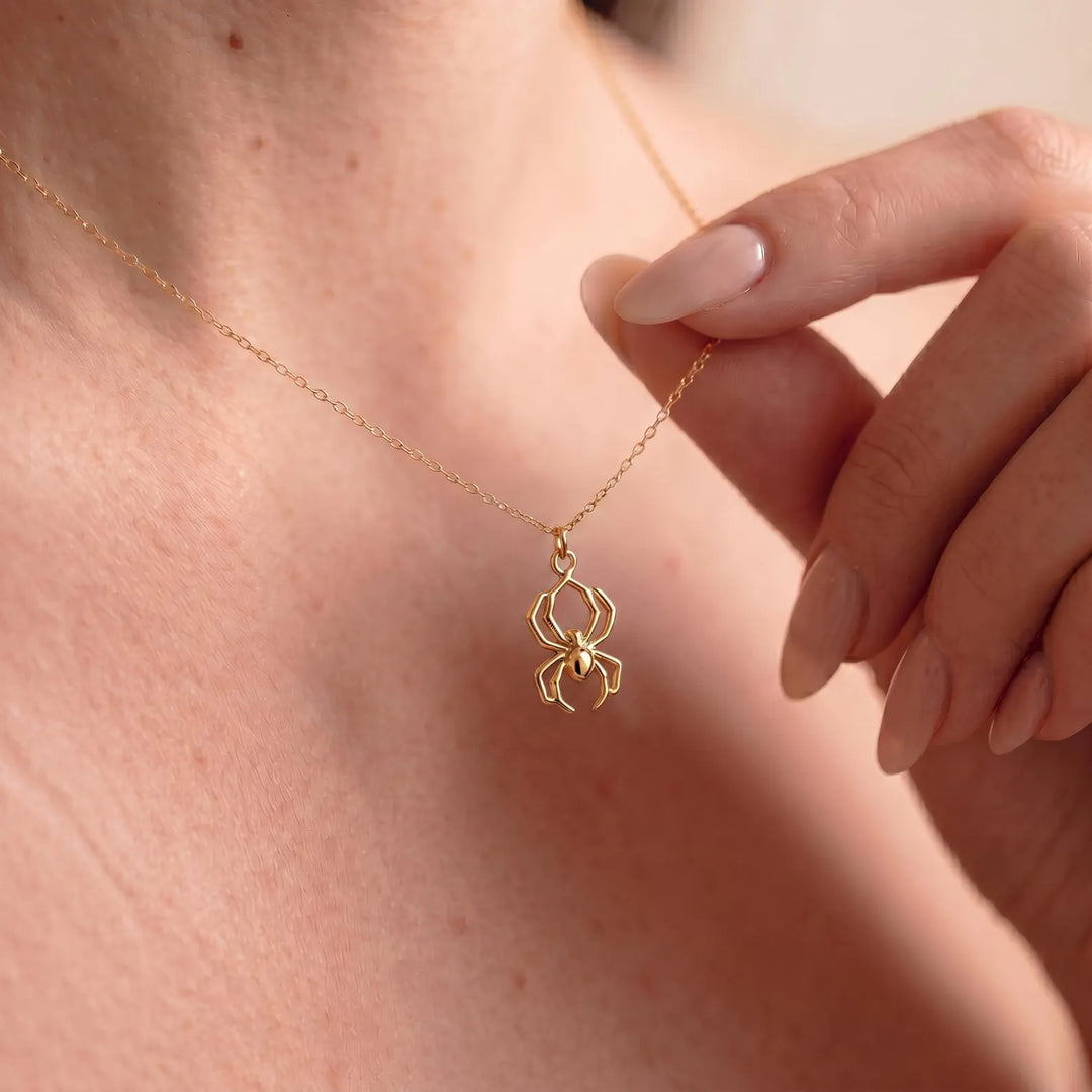 Spider Pendant Necklace Halloween Jewelry Gift for Her