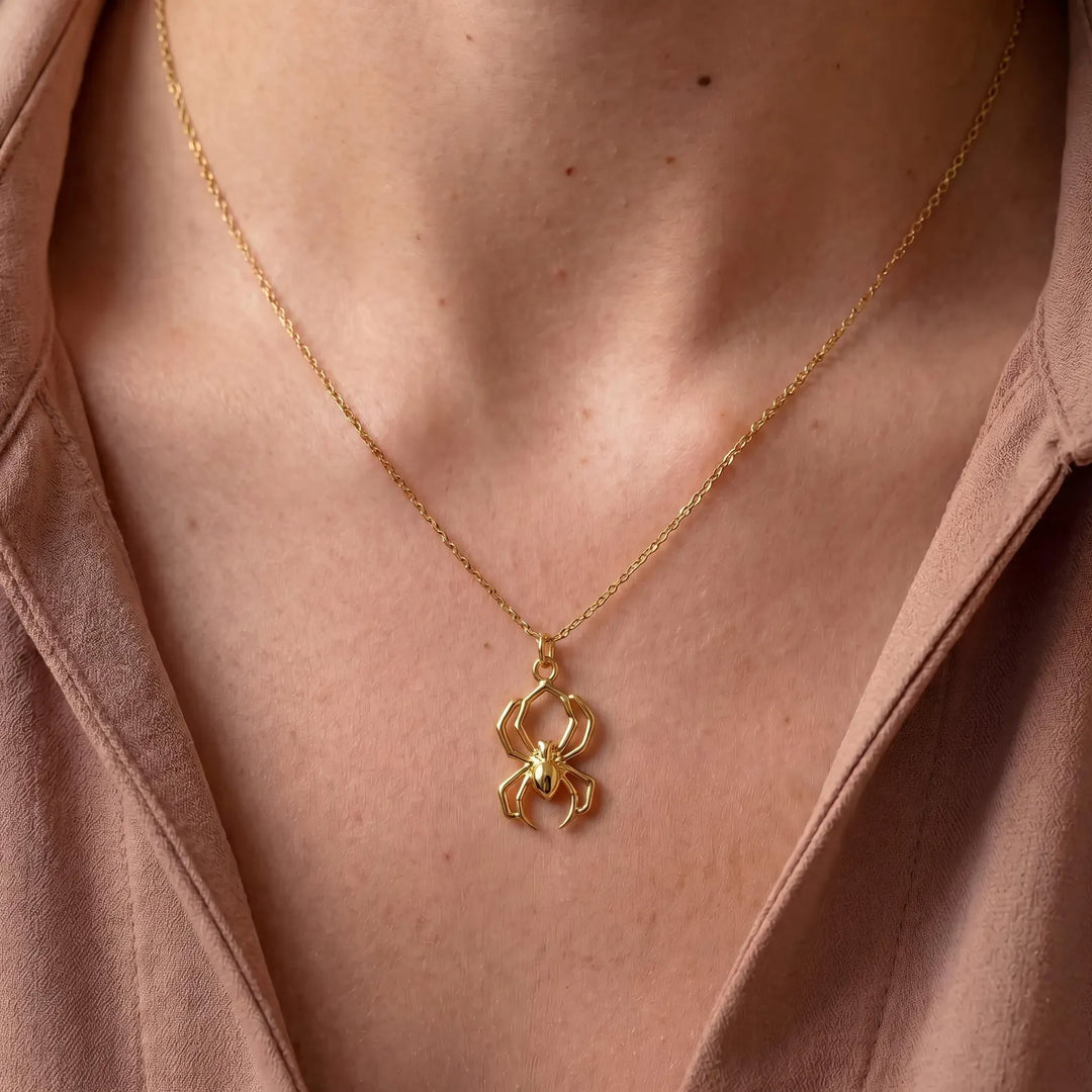 Spider Pendant Necklace Halloween Jewelry Gift for Her