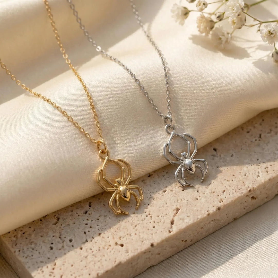 Spider Pendant Necklace Halloween Jewelry Gift for Her