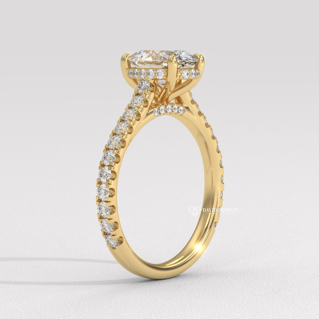 Split shank engagement ring, Pave engagement ring, Channel set engagement ring, Bezel set engagement ring, Tension set engagement ring, Vintage-inspired engagement ring, 