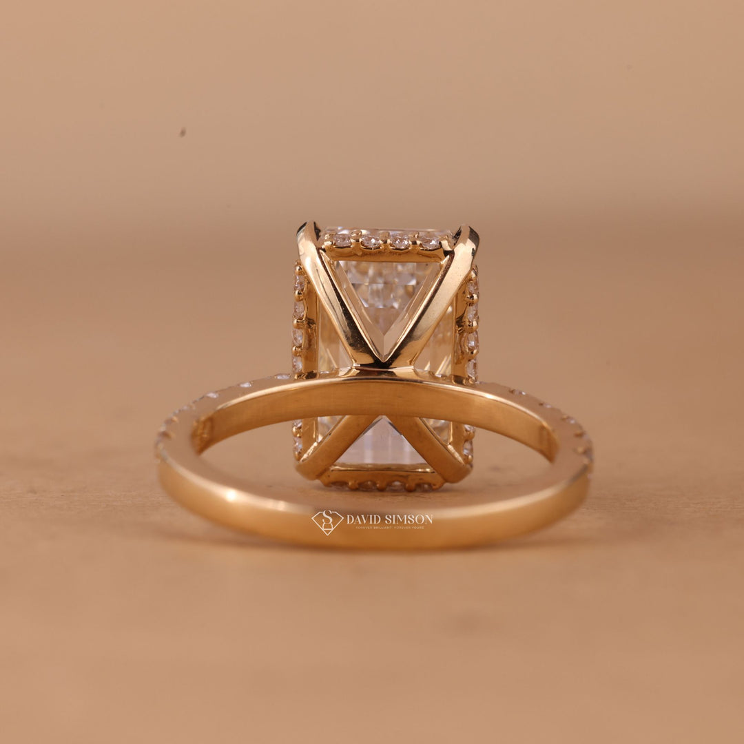 Unique Hidden Halo Ring
Eco Friendly Jewelry
Moissanite Wedding Ring
