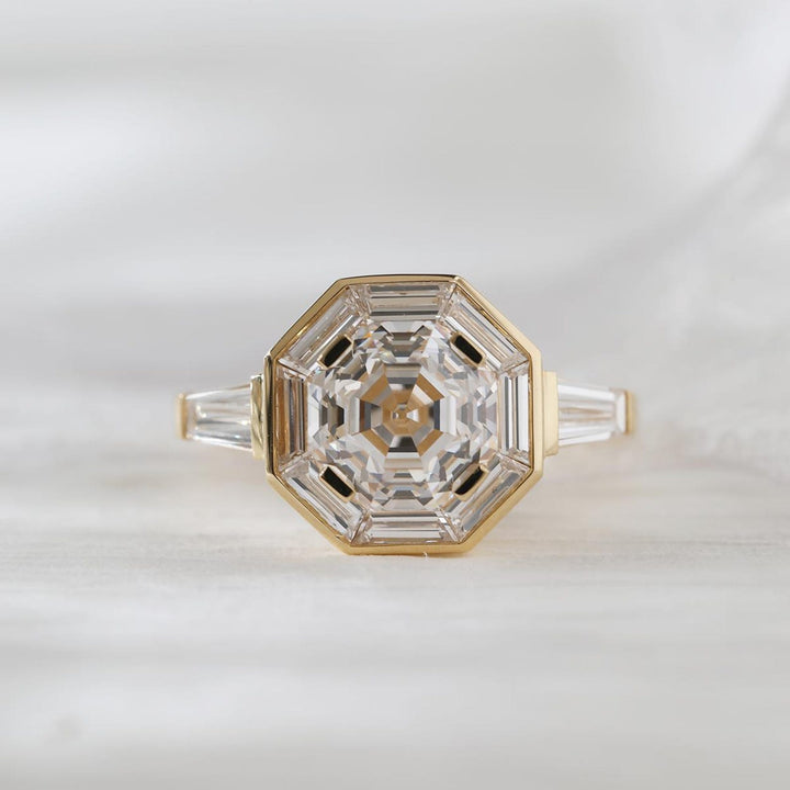 Architectural Ring
Handcrafted Halo Ring
Moissanite Anniversary
Unique Shape Ring
Hexagon Wedding Ring
