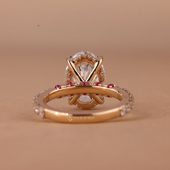 Ethical Engagement Ring
Conflict Free Jewelry
Handmade Moissanite
Custom Oval Ring
