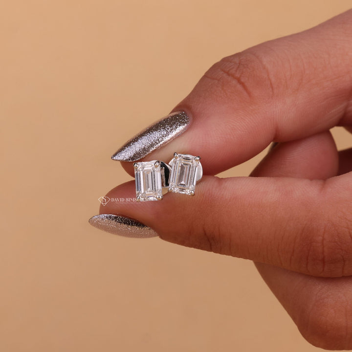 Emerald Cut Moissanite
Moissanite Stud Earrings
Emerald Diamond Studs
Moissanite Anniversary Gift
Emerald Cut Earrings
