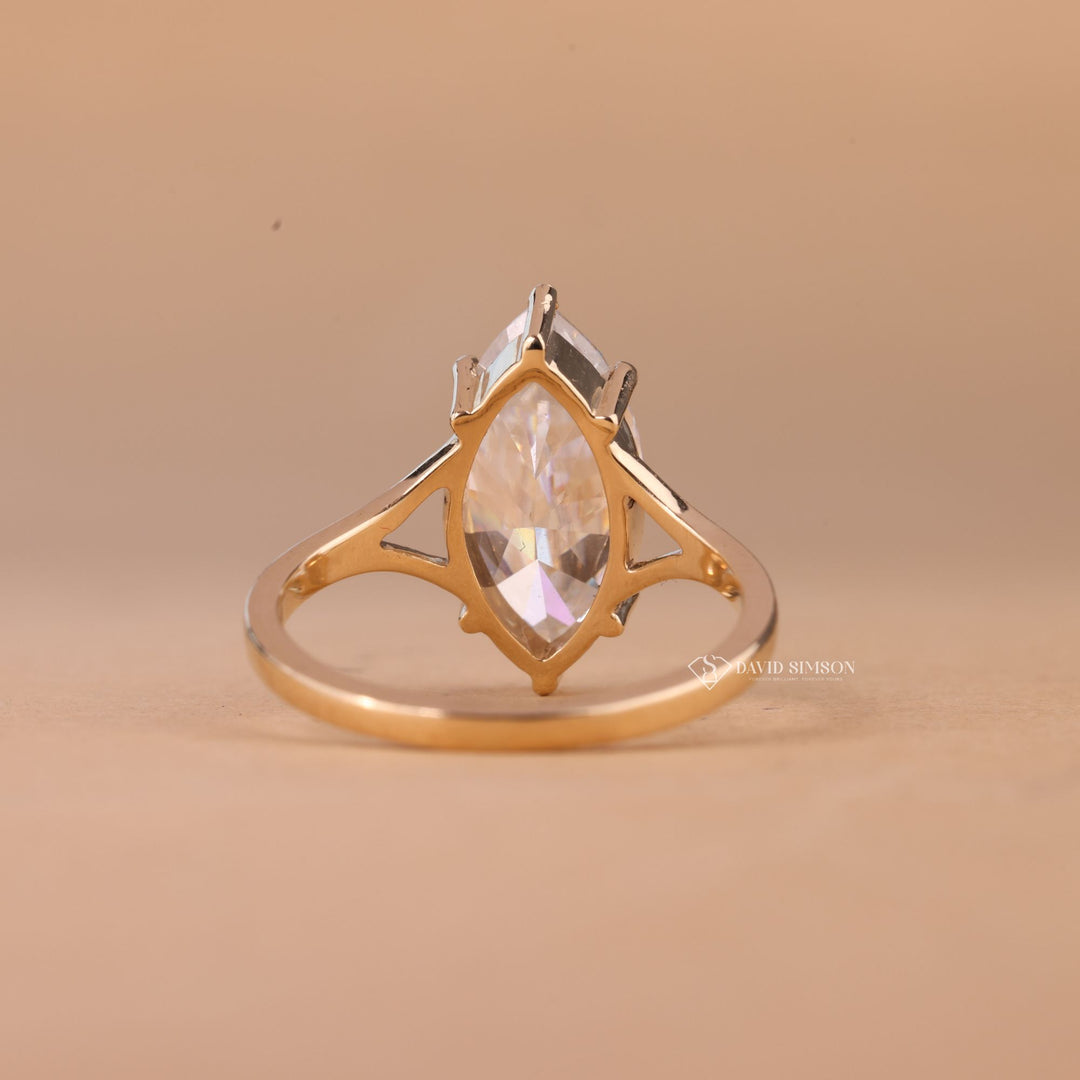 Crushed Ice Marquise Cut
Ethical Engagement Ring
Sustainable Marquise Ring
Conflict Free Moissanite
