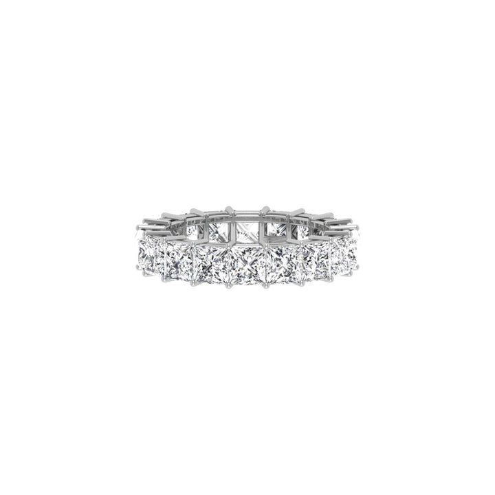 Princess Cut Moissanite Diamond Full Eternity Wedding Band