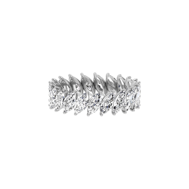 Marquise Cut Moissanite Diamond Full Eternity Wedding Band