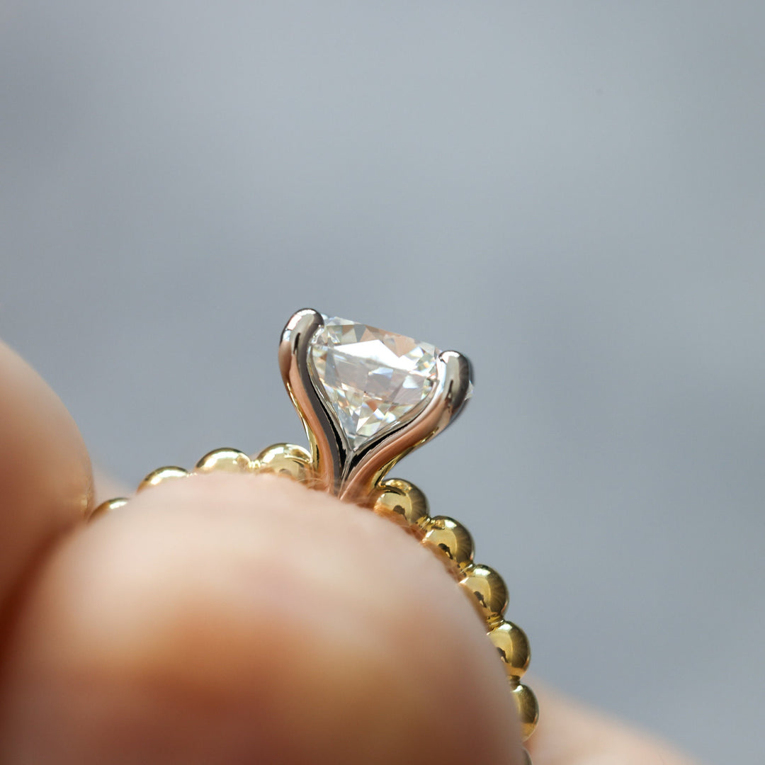 Textured Band, Bridal Jewelry, Wedding Ring, Minimalist Ring, Lab Grown Diamond, Natural Diamond, 