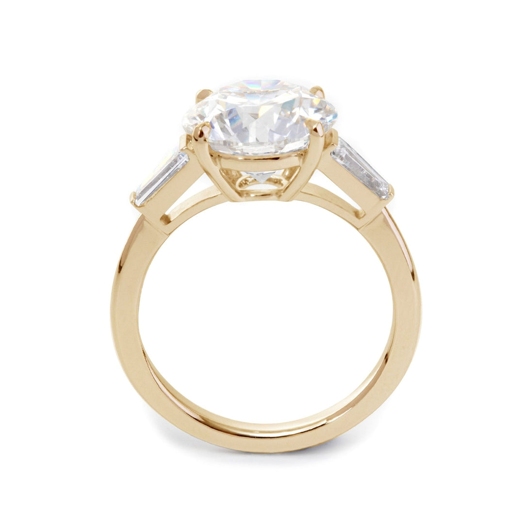 Custom 5 Carat OEC Diamond RingHeirloom Style Round Brilliant Ring
