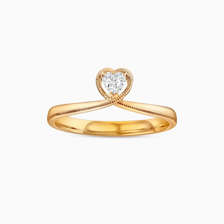 1.0CT Heart Cut Vintage Moissanite Diamond Engagement Ring