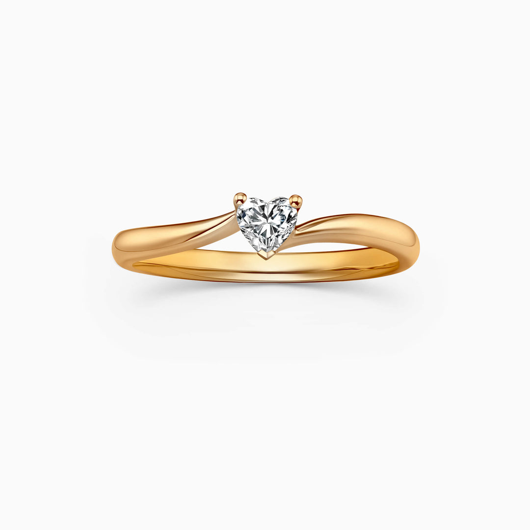 1.0CT Heart Cut Moissanite Diamond Solitaire Engagement Ring