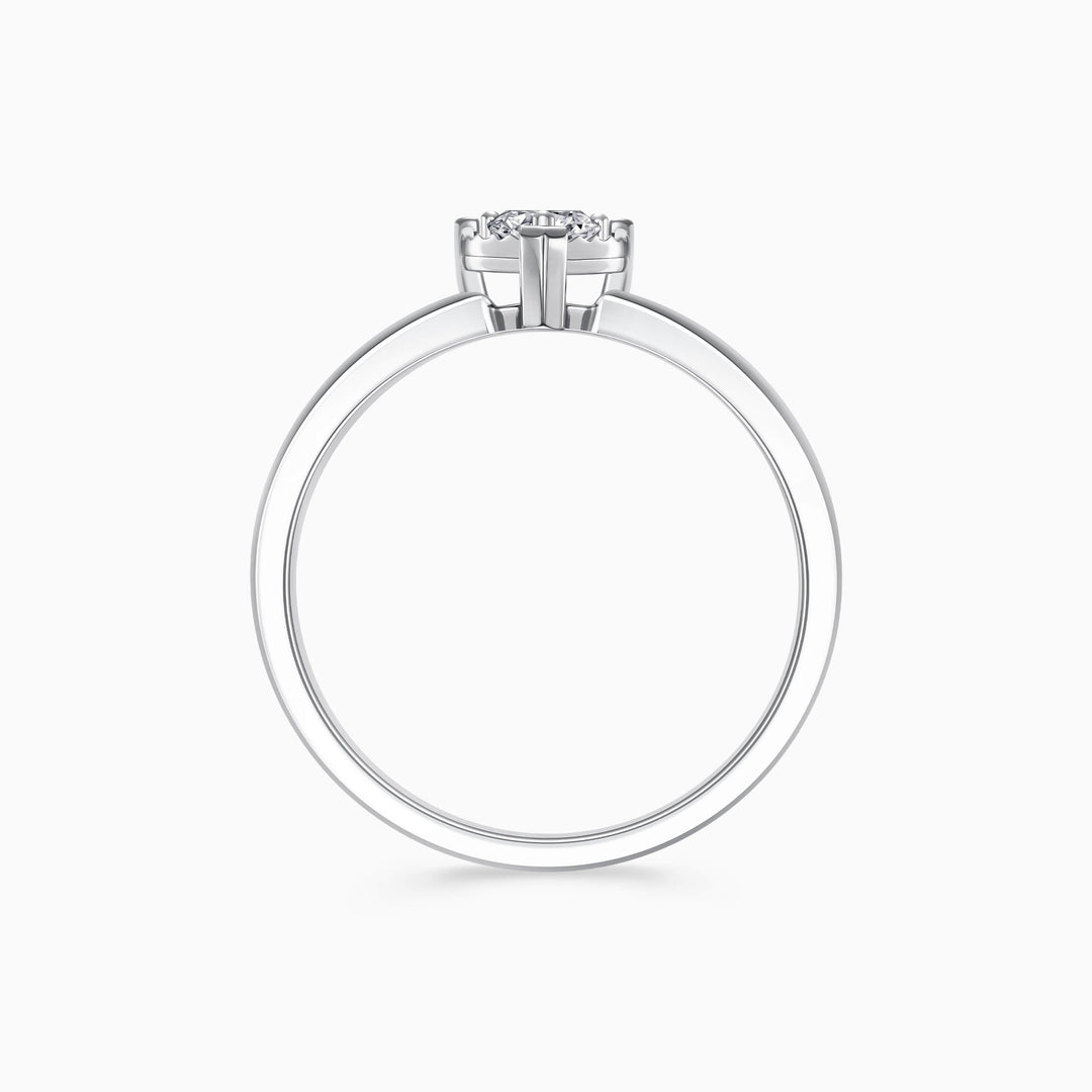 1.0CT Heart Cut Unique Moissanite Diamond Engagement Ring