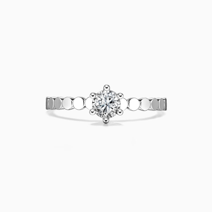 1.0CT Round Cut Diamond Unique Moissanite Engagement Ring
