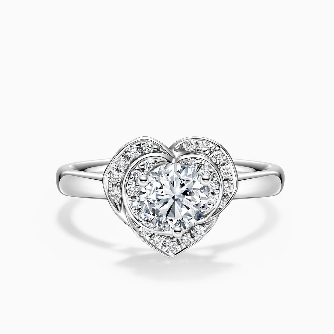 1.0CT Round Cut Moissanite Diamond Unique Engagement Ring