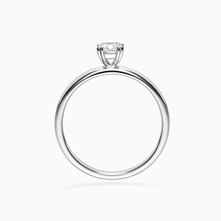 1.0CT Emerald Cut Moissanite Solitaire Engagement Ring