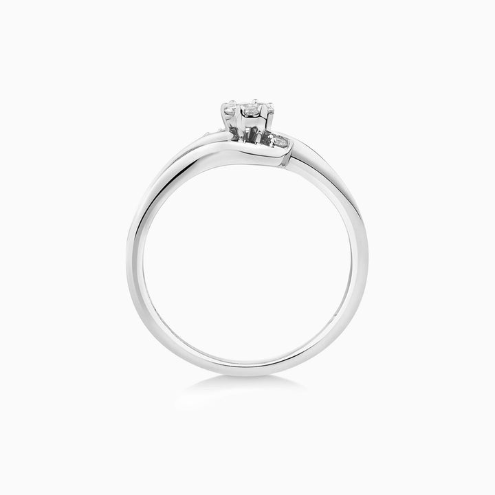 0.15CT Round Cut Moissanite Flower Diamond Engagement Ring0.15CT Round Cut Moissanite Flower Diamond Engagement Ring