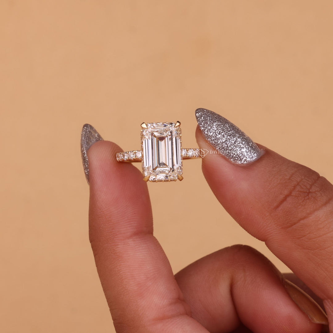 Modern Emerald Cut Ring
Statement Engagement Ring
