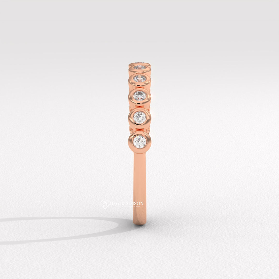 Low Profile Ring
Flush Set Ring
Round Cut Bezel
Dainty Bubble Ring
Alternating Bezel Band