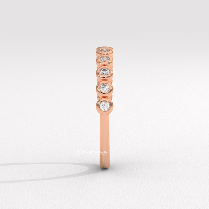 Low Profile Ring
Flush Set Ring
Round Cut Bezel
Dainty Bubble Ring
Alternating Bezel Band