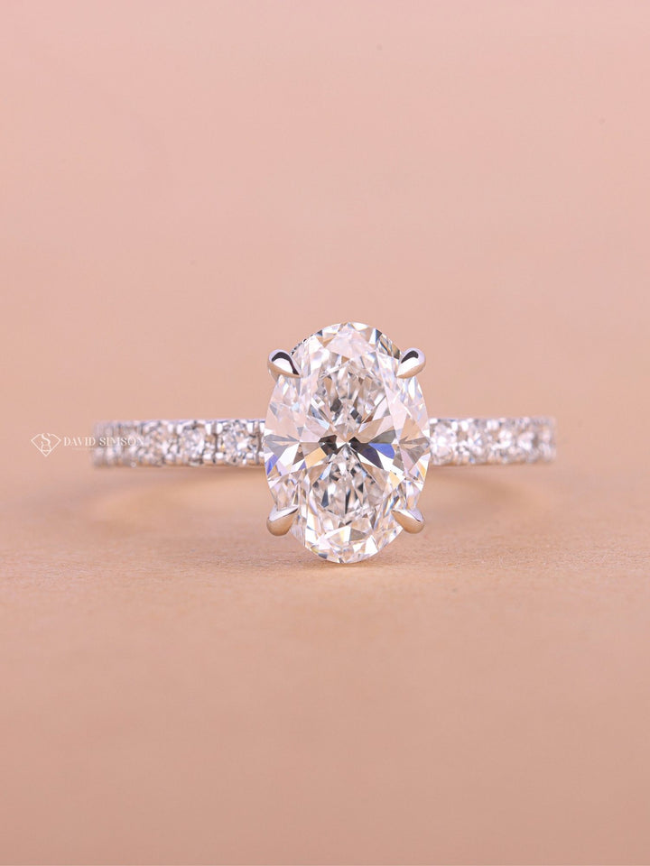 Hidden halo vs solitaire engagement rings, Hidden halo rings for men, Princess cut hidden halo engagement ring, Custom hidden halo diamond rings, 
