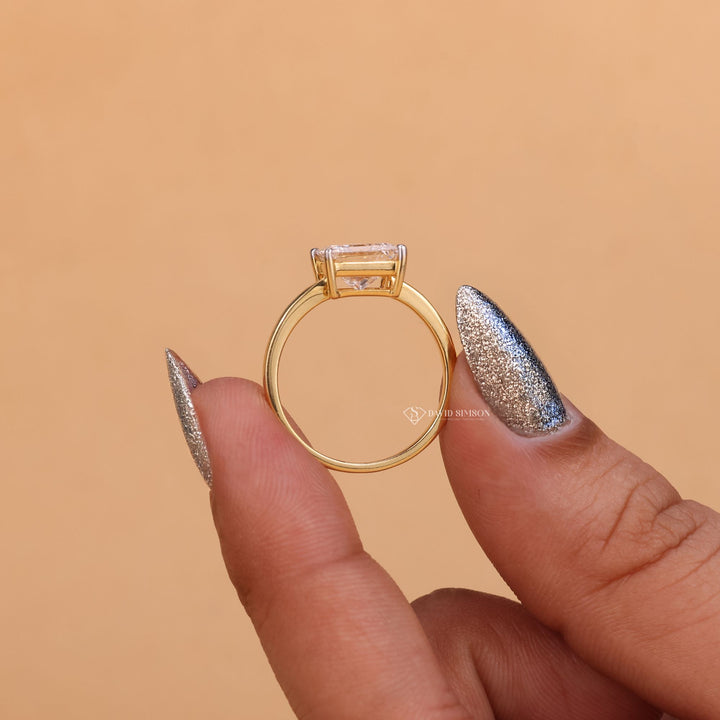 Minimalist Moissanite Solitaire
Sterling Silver Moissanite Ring
Thin Band Princess Cut Solitaire
High Polish Moissanite Band
