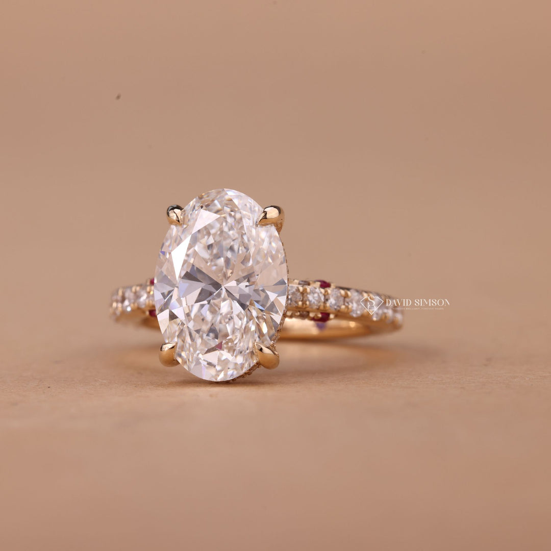 Unique Hidden Halo
Oval Solitaire Ring
Dainty Oval Ring
