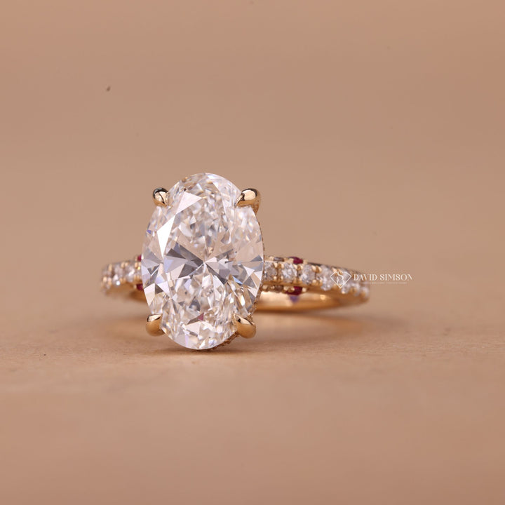 Unique Hidden Halo
Oval Solitaire Ring
Dainty Oval Ring
