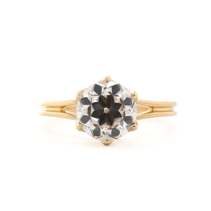 Antique Style Engagement Ring
Floral Inspired Solitaire
Old World Round Diamond
Petal Setting Ring
Heirloom Diamond Ring
2.5ct Old European Cut
Romantic Solitaire Ring
