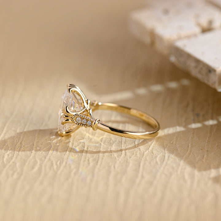 Vintage Inspired Jewelry
1920s Style Ring
Cushion Cut Moissanite
Milgrain Engagement Ring
Unique Vintage Ring
Lab Grown Moissanite
Victorian Style Ring

