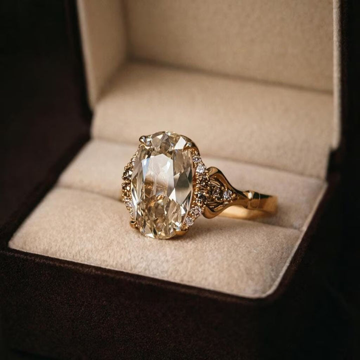 Vintage Oval Cut, Old Mine Cut, Moissanite Ring, Engagement Ring, 2 Carat Moissanite, 3 Carat Moissanite,
