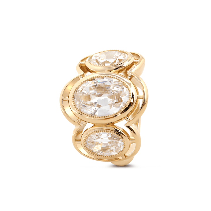 Old World Oval Cut
Trinity Diamond Ring
Hand Cut Oval Diamond
Past Present Future Ring
Sustainable Oval Diamond
Ethical Three Stone Ring
Heirloom Style Engagement
2.5ct Old Mine Diamond
Oval Diamond Trinity
