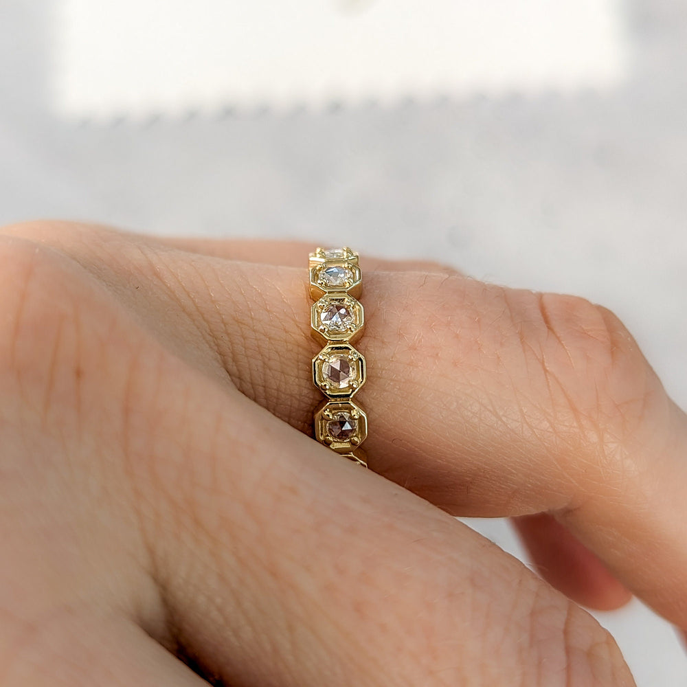 Rose Cut Engagement Ring
Octagon Cut Moissanite
Vintage Style Ring
Unique Wedding Band
Minimalist Moissanite Ring
