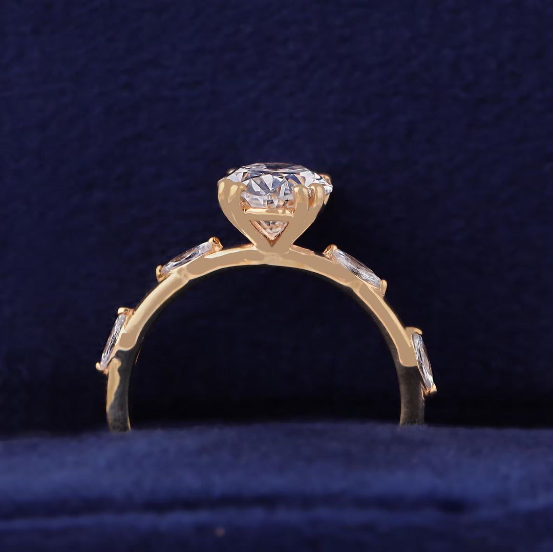 Eco Friendly Jewelry
Hidden Halo Ring
Elongated Oval Cut
Vintage Style Ring
