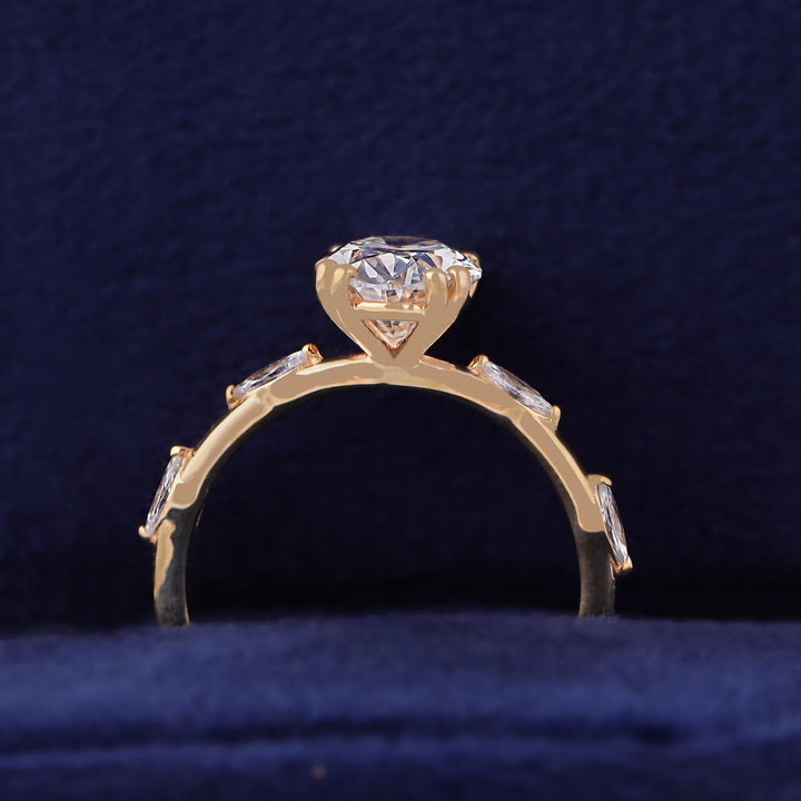 Eco Friendly Jewelry
Hidden Halo Ring
Elongated Oval Cut
Vintage Style Ring
