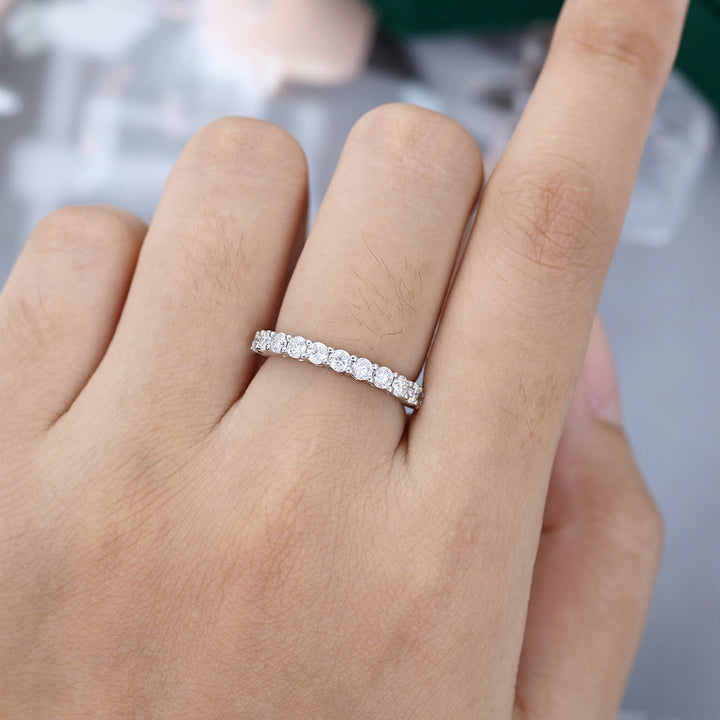 round-moissanite-half-eternity-wedding-band